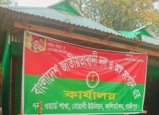 কালিয়াকৈরে বনবিভাগের জমি দখল করে বিএনপি কার্যালয় নির্মাণের অভিযোগ, প্রশাসনের ভূমিকা নিয়ে প্রশ্ন