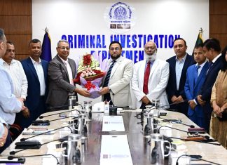 সিআইডি প্রধান মোসলেহ্ উদ্দিন আহমদের ডিএমপি কমিশনার হিসেবে বদলিজনিত বিদায়ী সংবর্ধনা